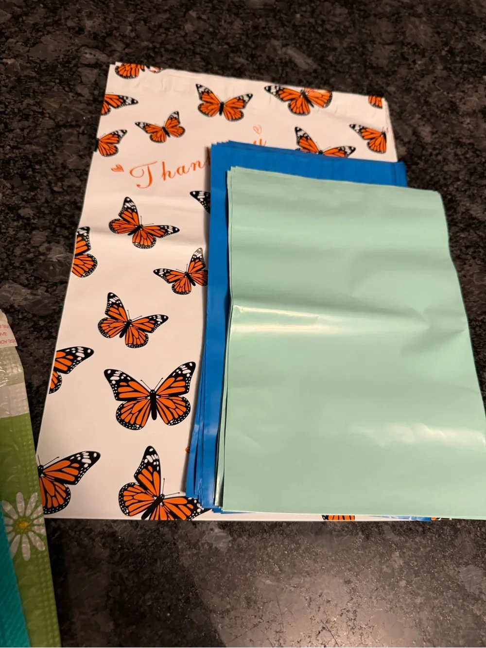 Bundle of 55 Poly Mailer & Bubble Pouch Shipping Supplies Assorted Size & Design